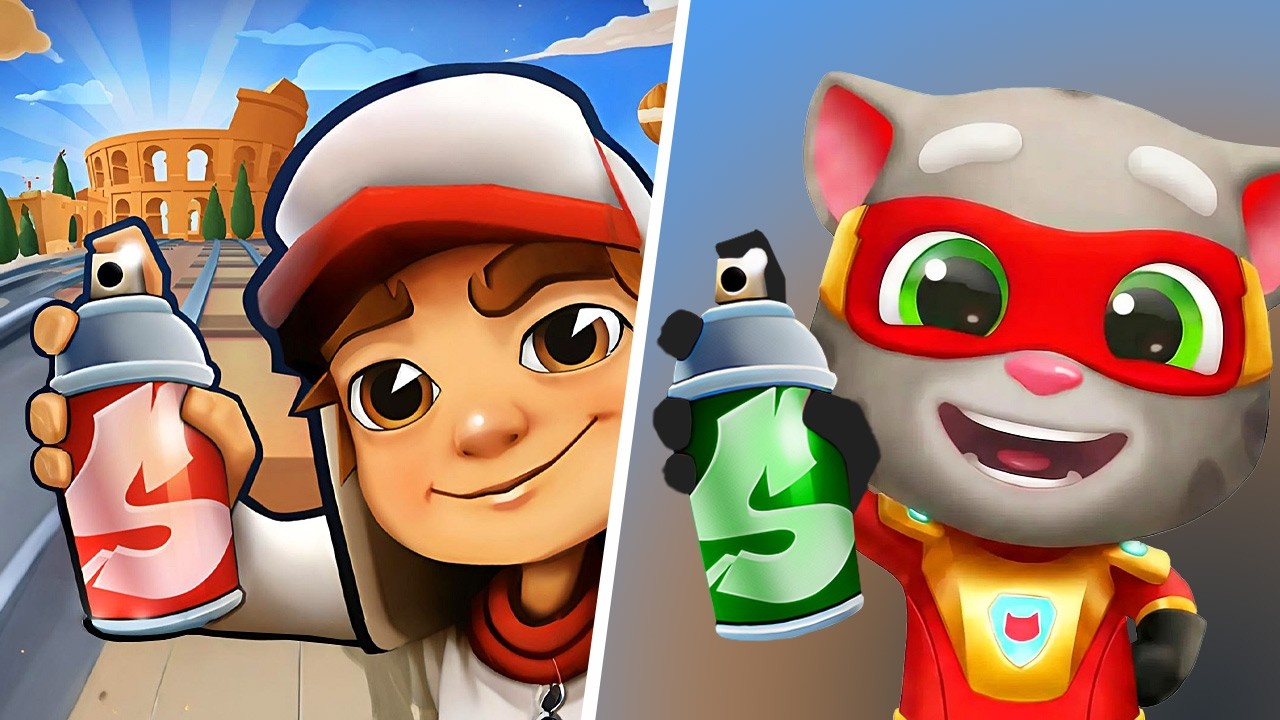 Subway Surfers VS Talking Tom Hero Dash, Subway Surfers Cartoon Game,Gameplay Adventure Subway Spurt