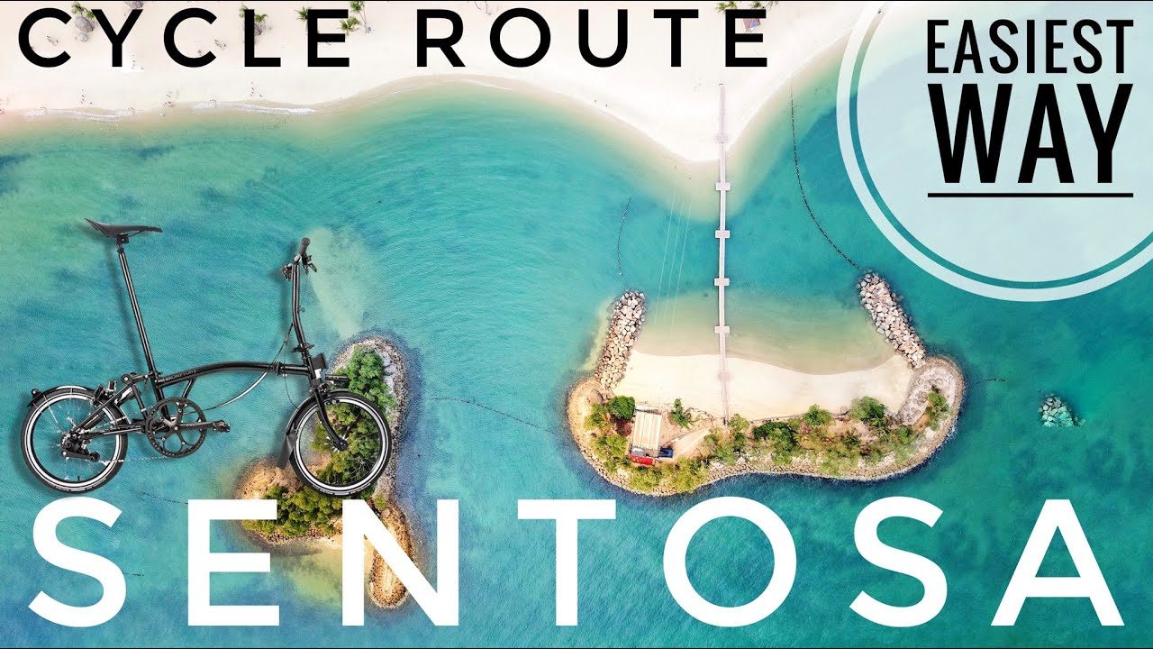 Cycle Route to Sentosa Beach | Easiest Way | No Hills No Roads | Brompton Brompnot | Singapore 4K