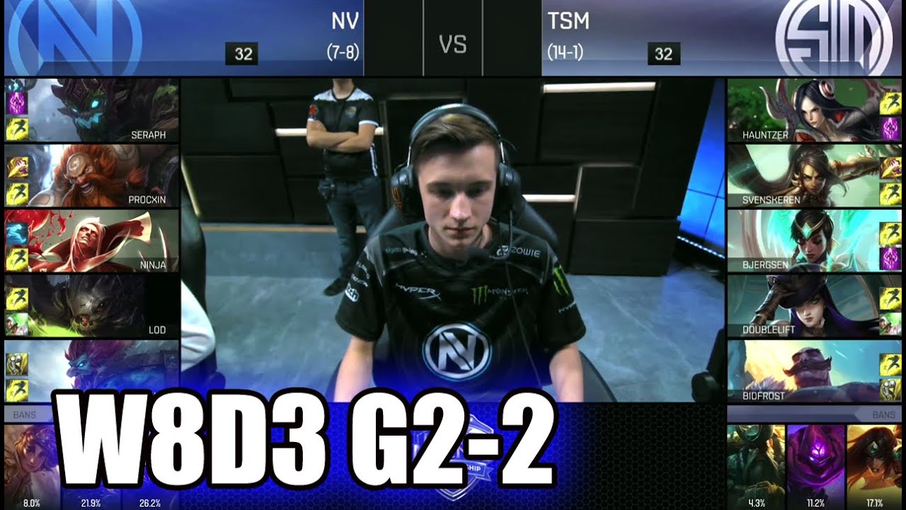 TSM vs Team EnVyUs | Game 2 S6 NA LCS Summer 2016 Week 8 Day 3 | TSM vs NV G2 W8D3 1080p