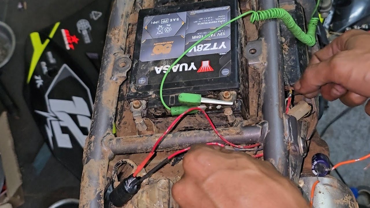 Pasang kapasitor elco di bendik relay stater viral 🔥🔥 di toel aja stater langsung jreng 👌👌👌