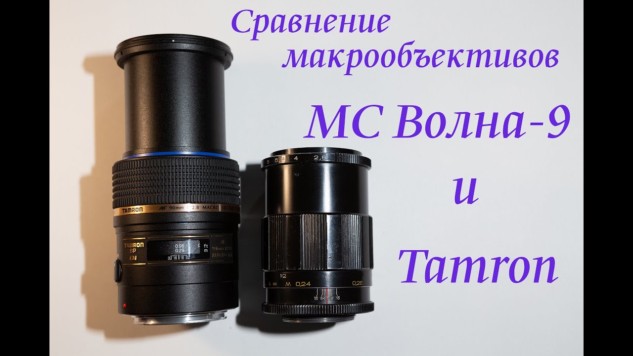 Сравнение макрообъективов di sp Tamron af 90mm f/2.8 и МС Волна-9 50мм f/2.8