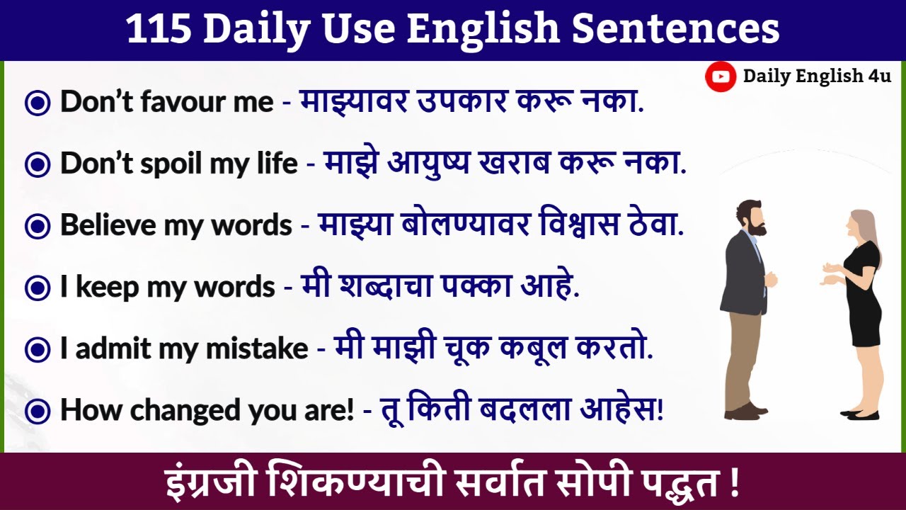 115 Most Used English Sentences For Daily Conversation | Best Video for Spoken English