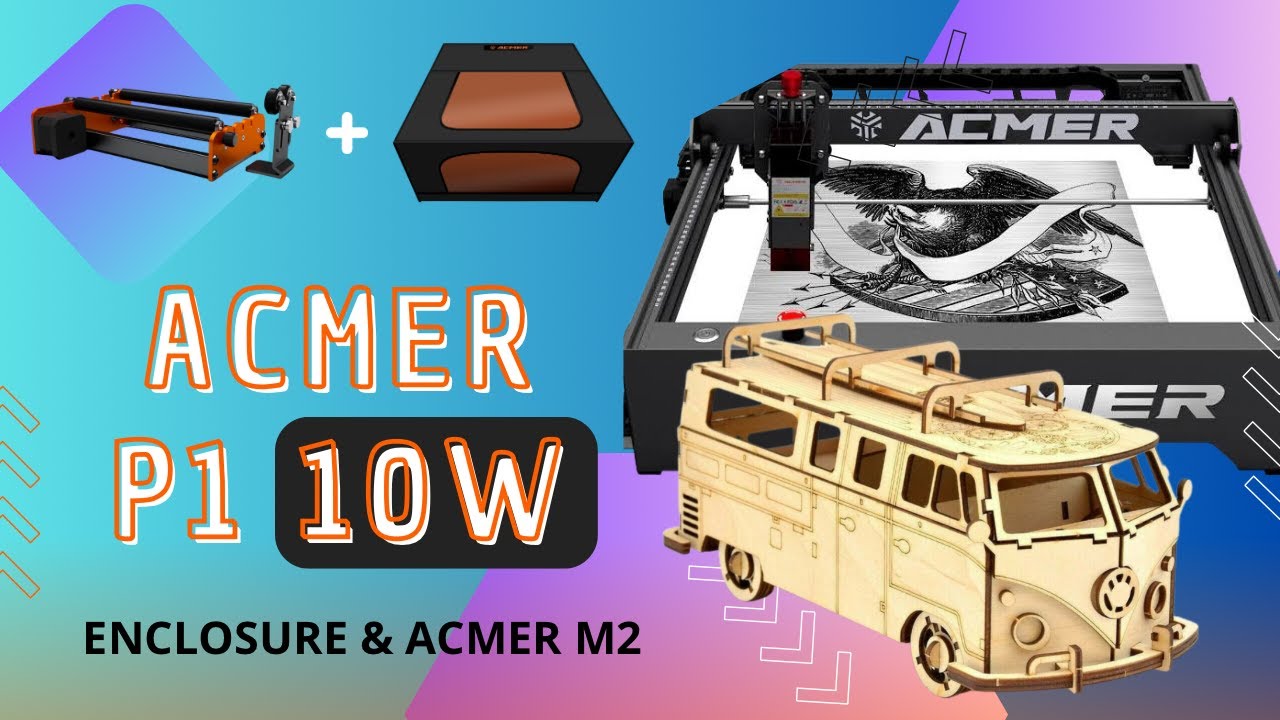 ACMER P1 - LASER 10W + корпус и поворотный ролик M2 PROJECTS