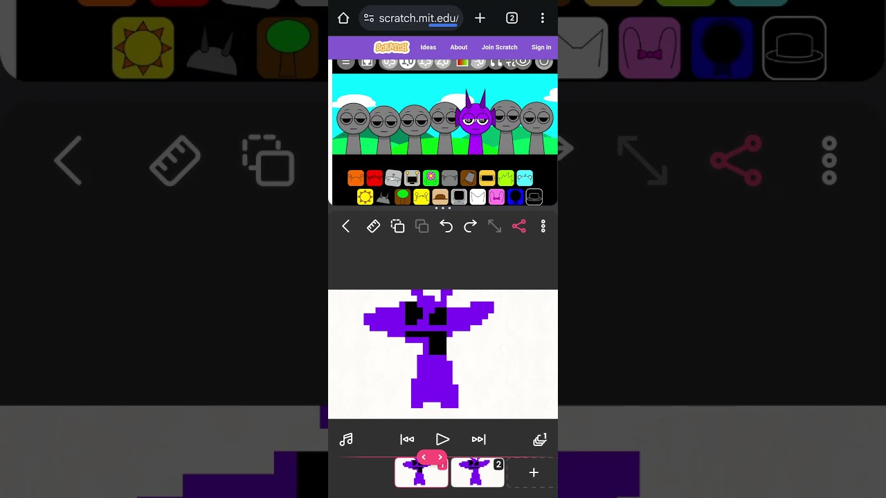 Pixel durple animation (made by old durple sound)