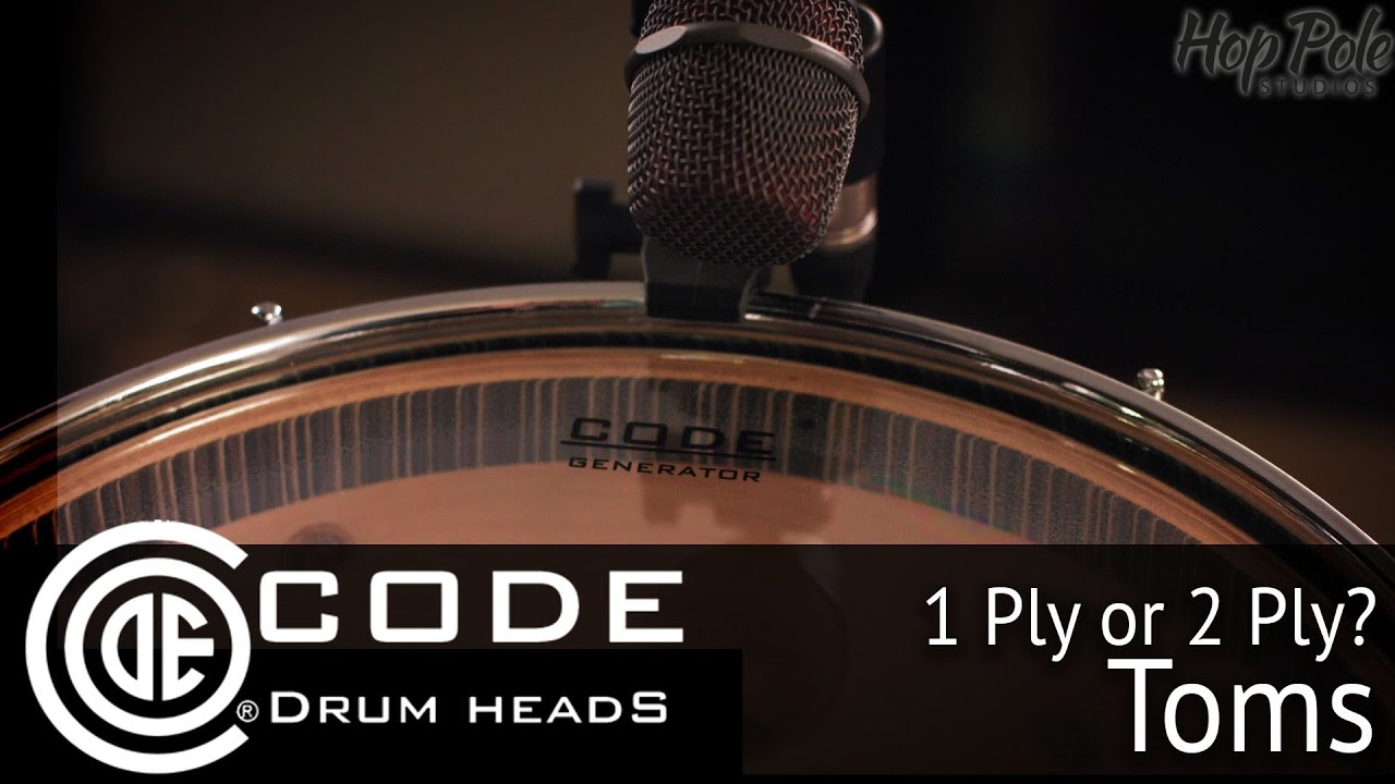 Toms - 1 Ply or 2 Ply? Coated or Clear? With Code Drum Heads
