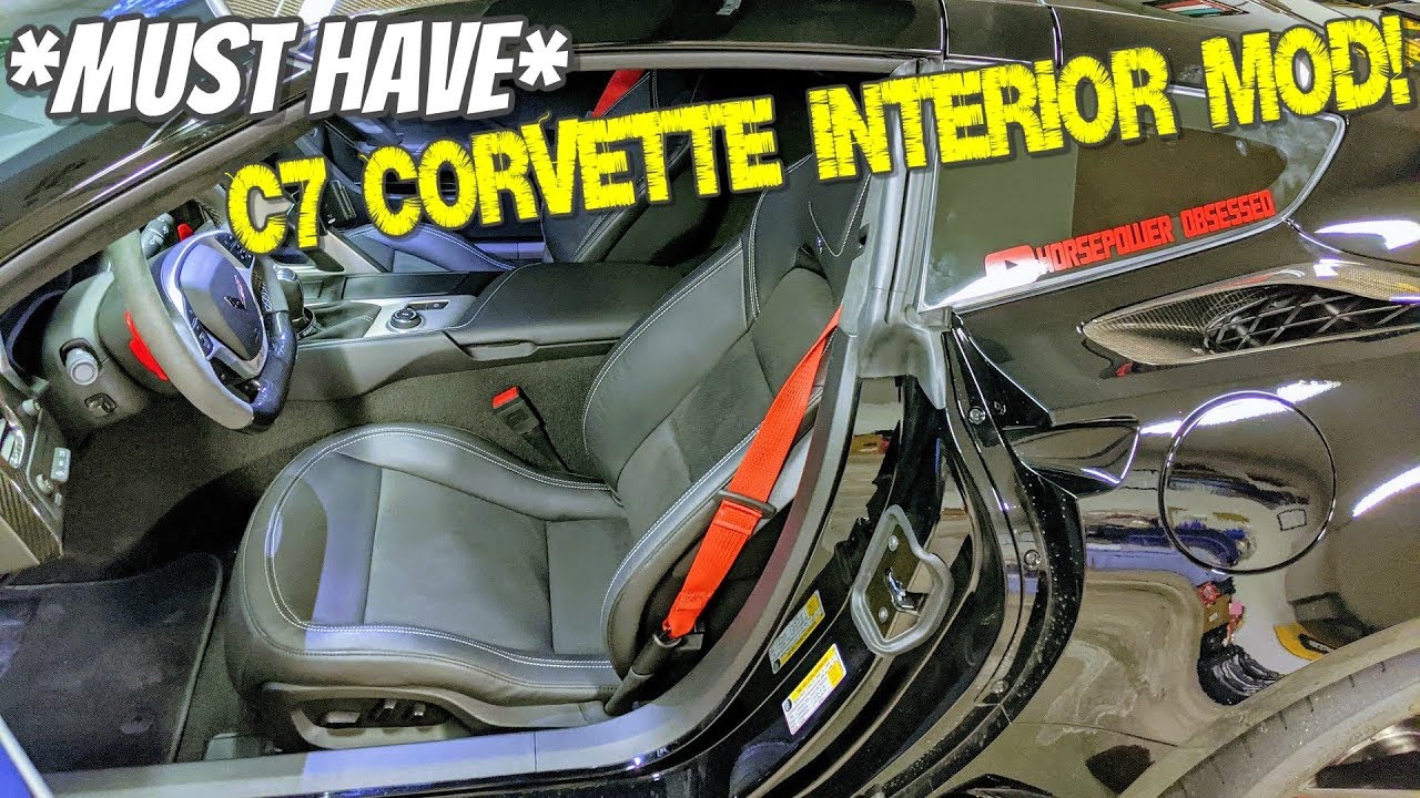 MUST HAVE MOD for your C7 Corvette! Seat belt SWAP to add more COLOR!