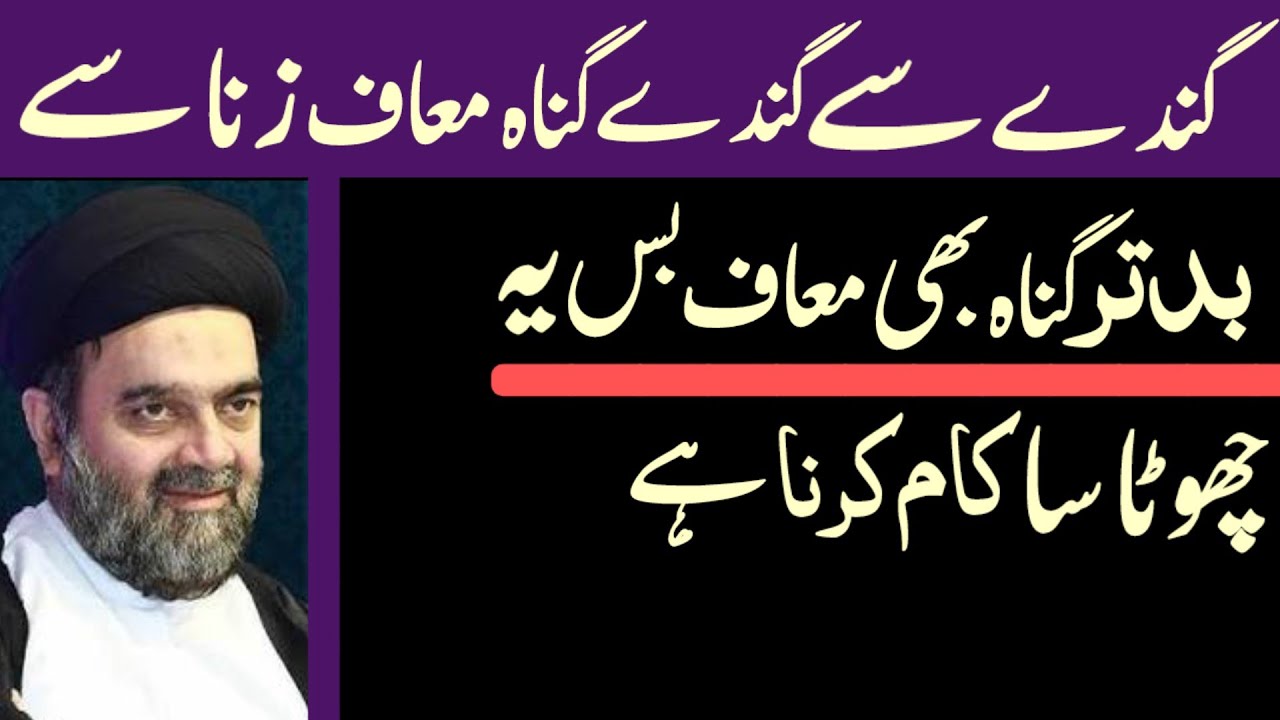 Ganday Se Ganday Gunha Maaf Zina Se Badtar Gunha Bhi Maaf.! Maulana Muhammad Ali Naqvi
