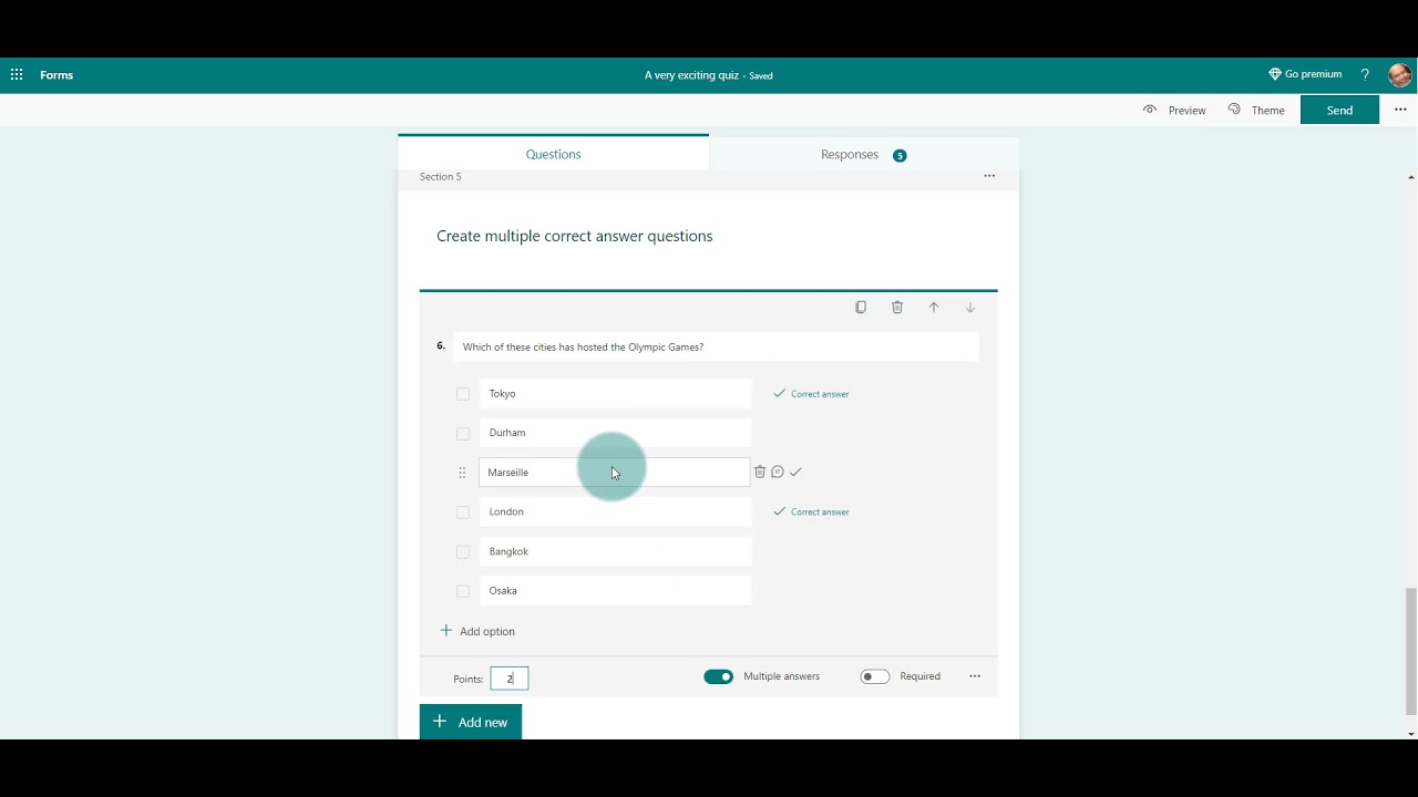 How To Create Multiple Correct Answer Questions in Microsoft Forms