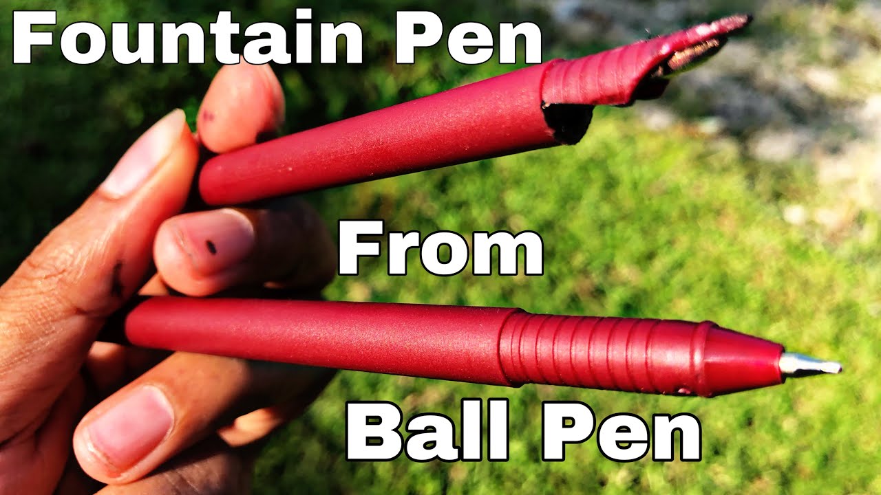How to Convert Ball Pen into Fountain Pen at Home//बल पेन को बनाओ फाउंटेन पेन घर पर।