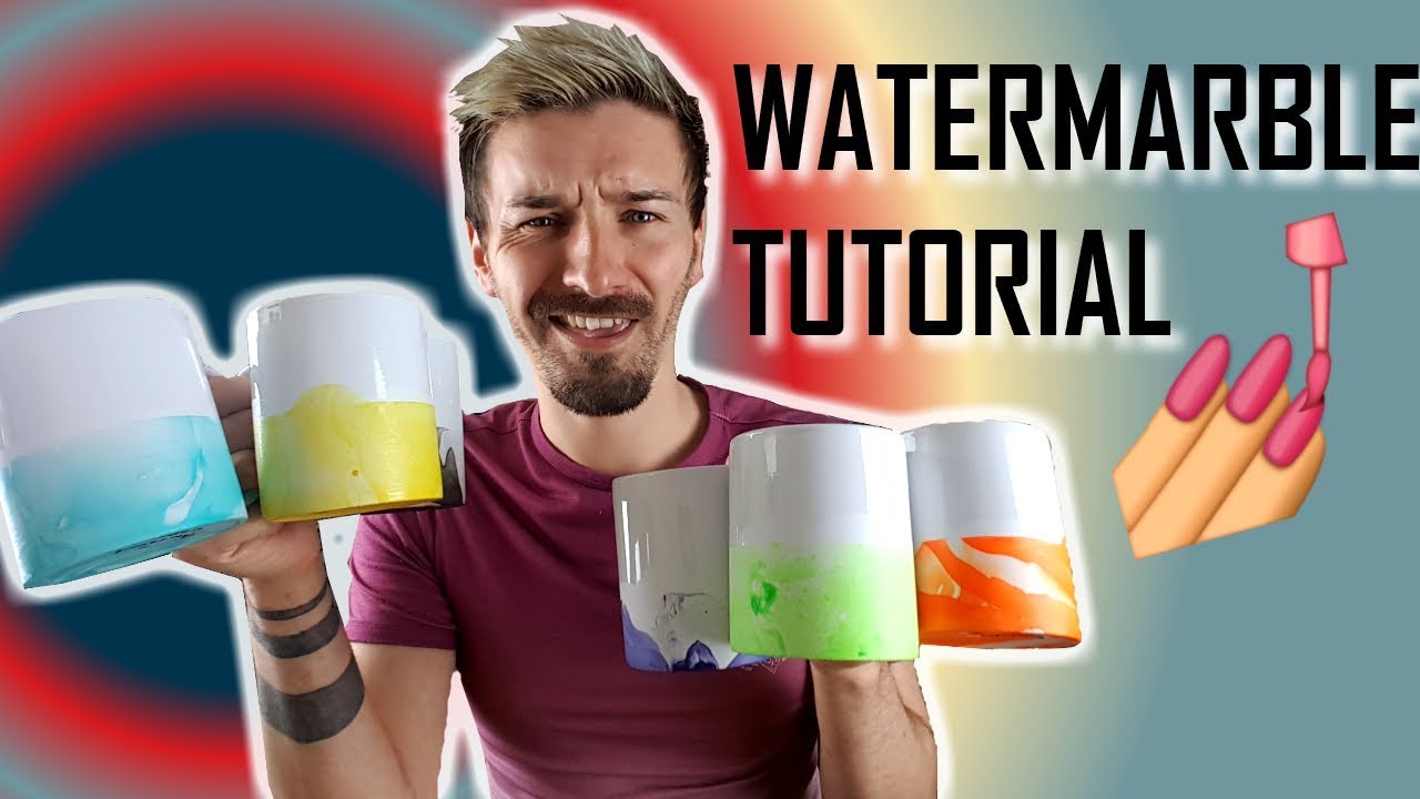 DIY Water Marble Mugs | Nail Polish Marbling Mugs | Coffee Mug Craft Ideas