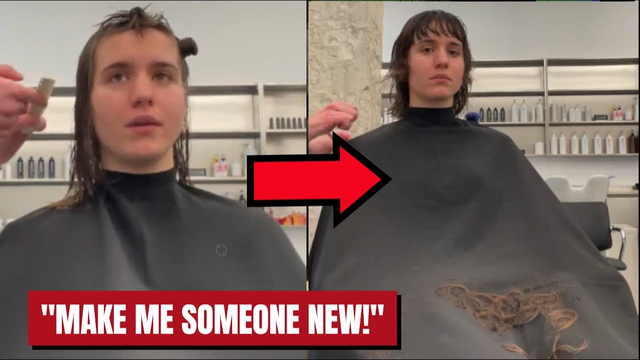 HIME CUT, BUT MAKE IT EDGY! ✂️ Dramatic Transformation with Pin-Straight Layers & Baby Bangs!