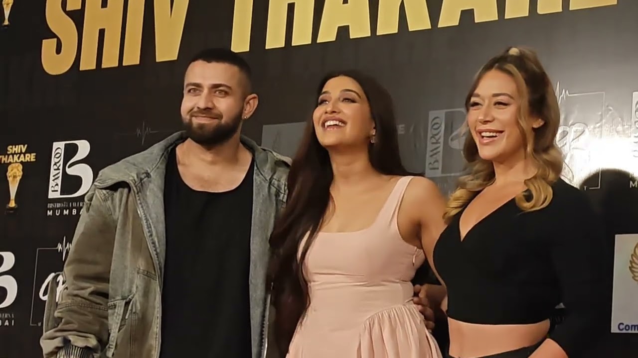 Nimrit Kaur Ahluwalia with BF Mahir Pandhi and Krishna Shroff Attend Shiv Thakare The 50 party 
