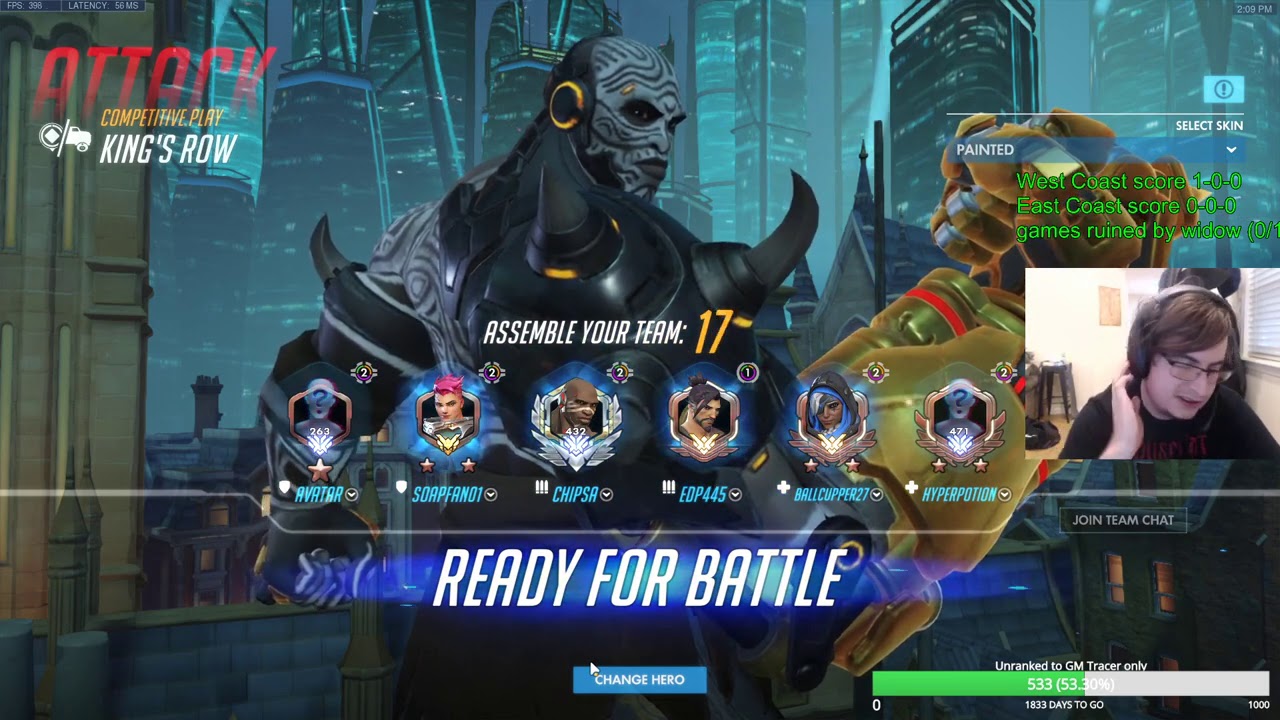 Overwatch Toxic Doomfist God Chipsa Tries To Carry His Trash Teammates -Tilted-