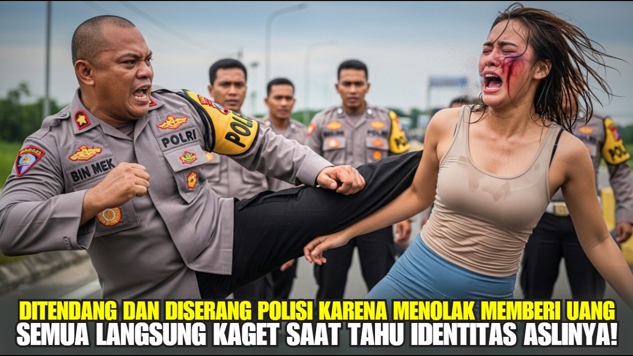 POLISI AROGAN TENDANG GADIS INI KARENA TOLAK BAYAR SAAT RAZIA ILEGAL‼️ MEREKA KAGET TAHU SIAPA DIA!