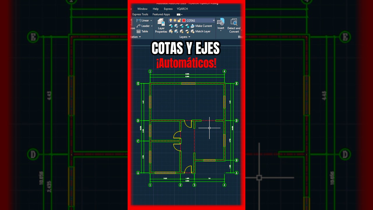🚀 Como crear COTAS Y EJES en AutoCAD EN SEGUNDOS