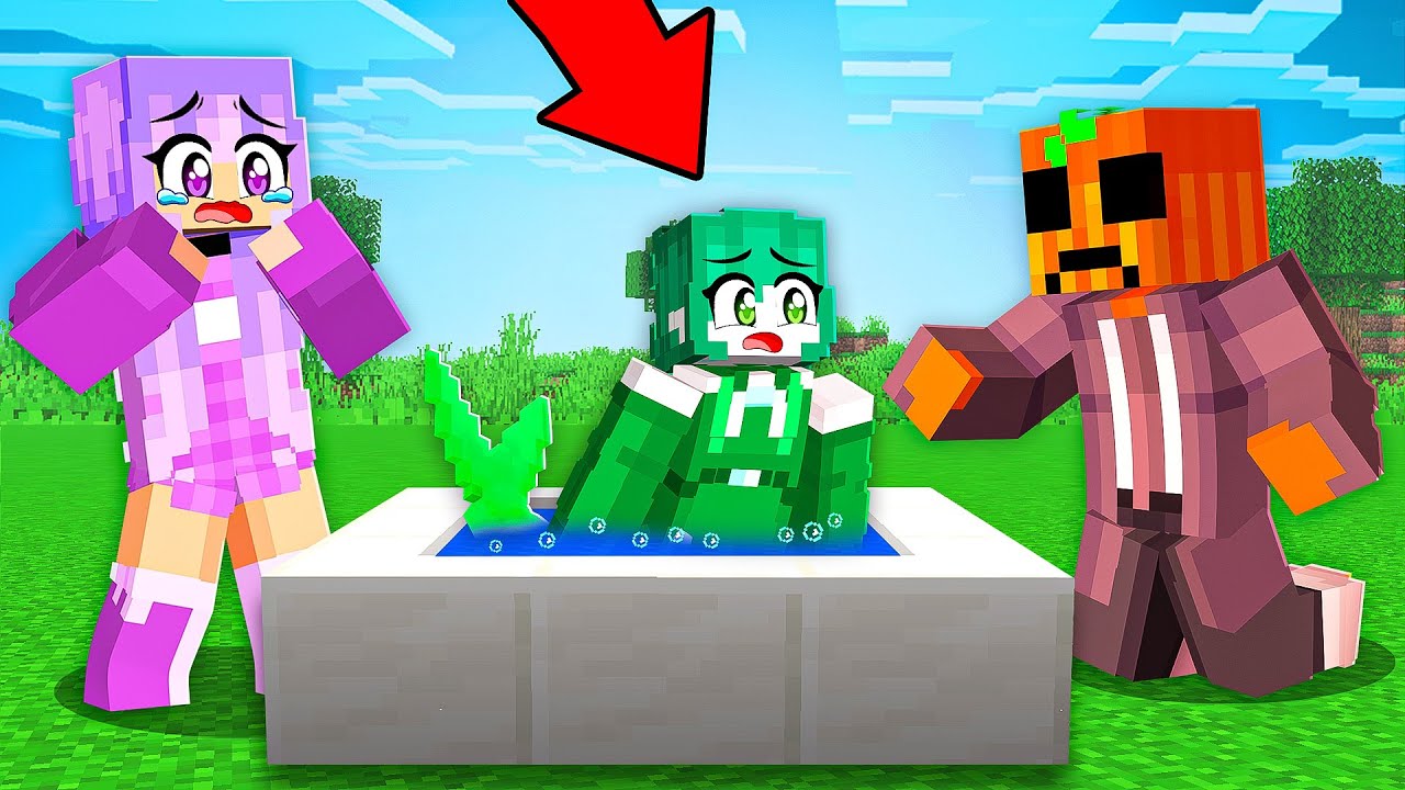 Ayudamos a MI AMIGA SIRENA en Minecraft!