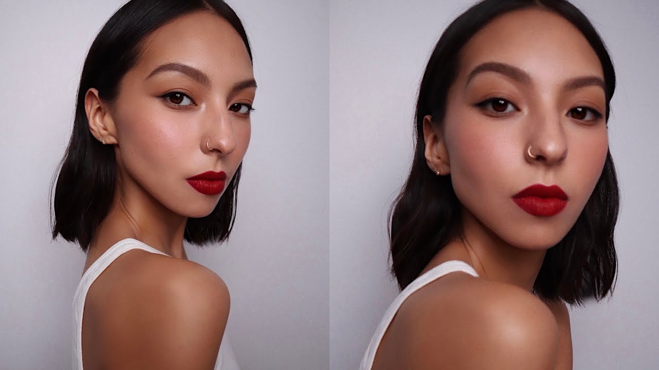 Easy, Simple Makeup with Red Lips