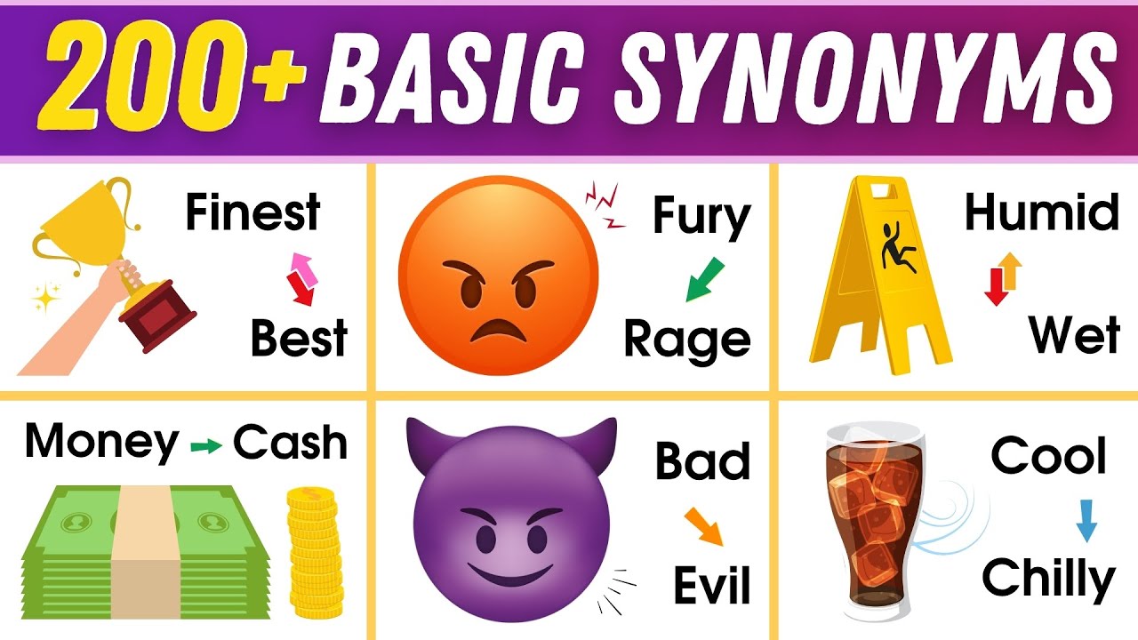Learn 200+ Basic Synonyms in English to Improve your Vocabulary (Part 3)  📝