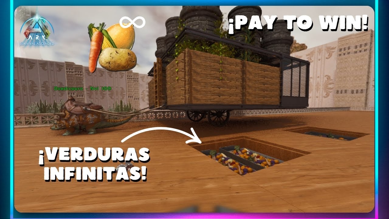 GRANJA AUTOMATICA DE VERDURAS en ARK ASCENDED | ARK ASCENDED TUTORIAL (PAY TO WIN?)