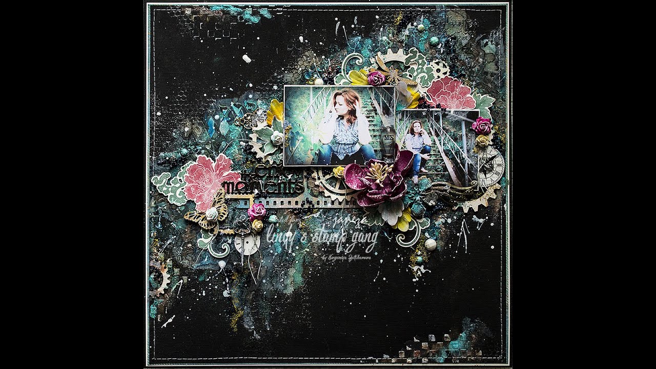 Mixed Media Layout Background Tutorial by Evgeniya Zakharova