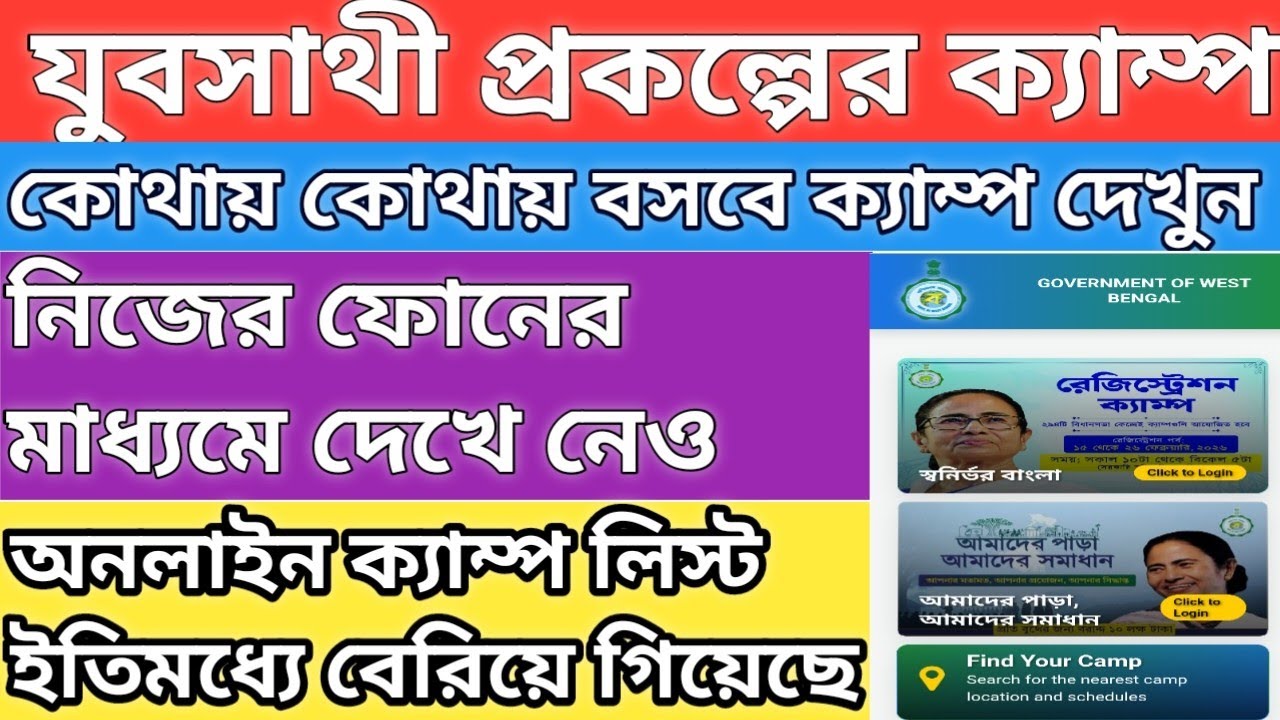 Juba Sathi Prokolpo Camp List Check। Yuba Sathi Camp List 2026।How to find camp list juba sathi 2026