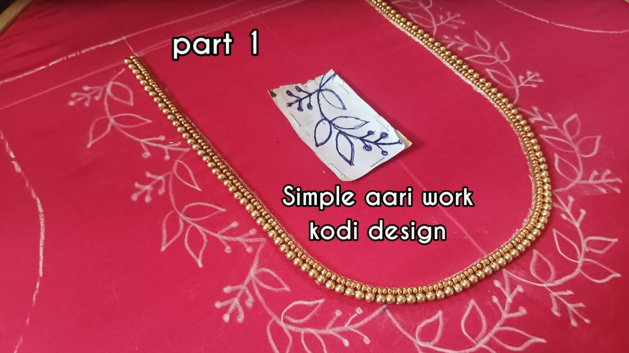 Simple Aari work kodi design 