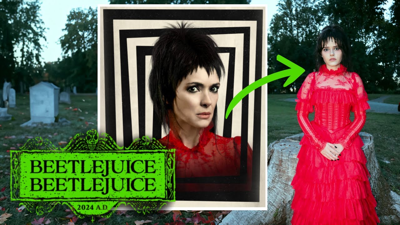 Making Lydia Deetz RED Wedding Dress from Beetlejuice Beetlejuice
