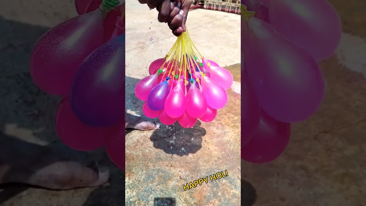 New Amezing Experiment Crazy Xyz Holi Spacial Balloon #short