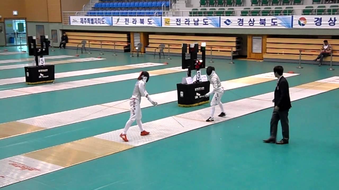 14.11.13 8강 - 노가람(충북도청) vs 정길옥(강원도청) - 2014펜싱 플뢰레오픈 여자부.