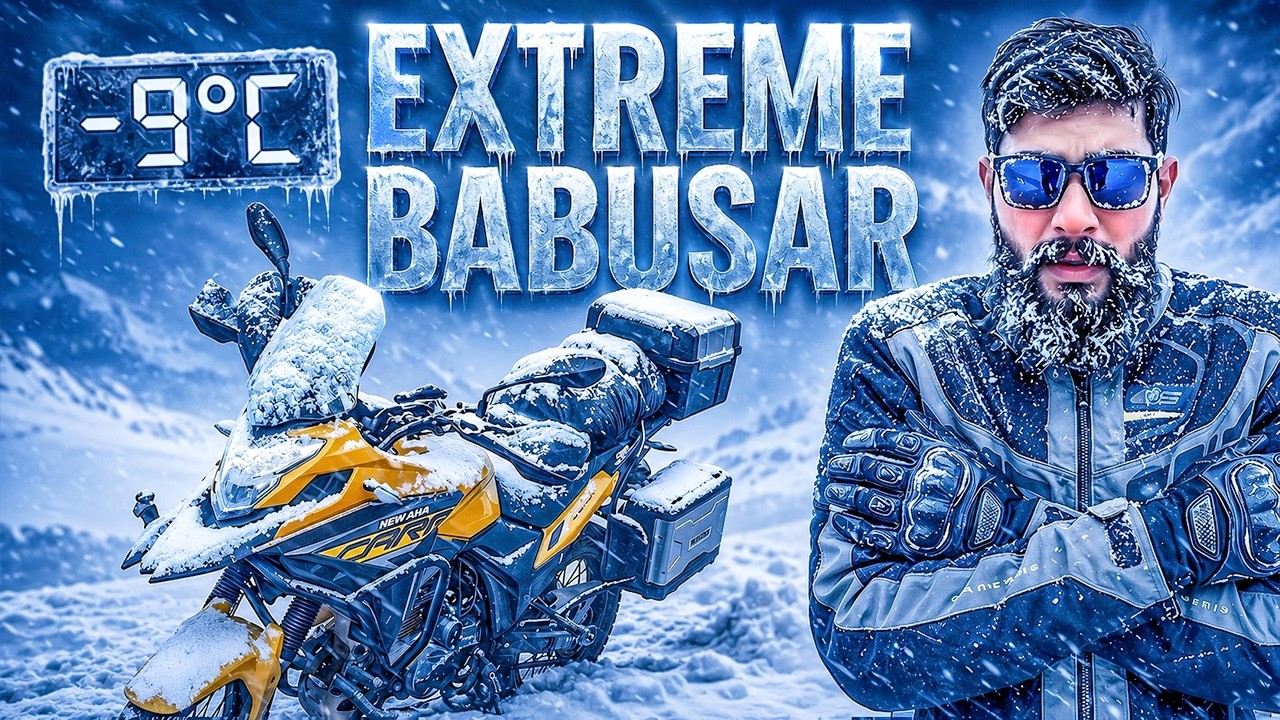 Heavy Snowfall at Babusar Top ❄️ | -9&deg;C 🥶 Snow Ride on Carrera 250