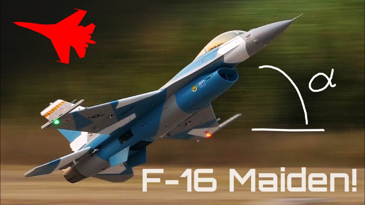 F-16 V2 MAIDEN FLIGHT + High Alpha Crash!! ✈️ Freewing 8S 90mm EDF