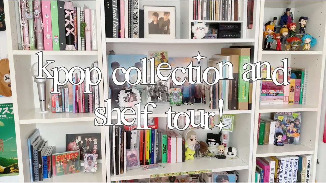 in depth kpop album collection + shelf tour ♡ over 100 albums!