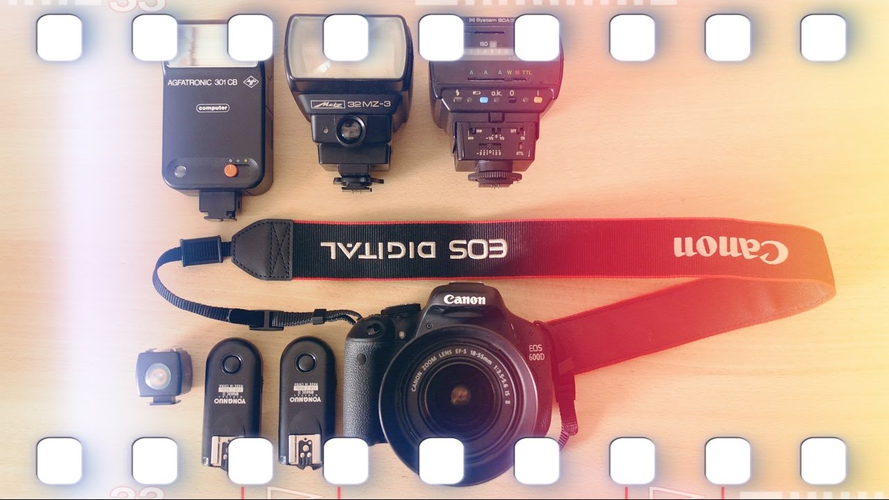 Alte analoge Blitze mit digitalen Kameras benutzen ft. Canon EOS DSLR