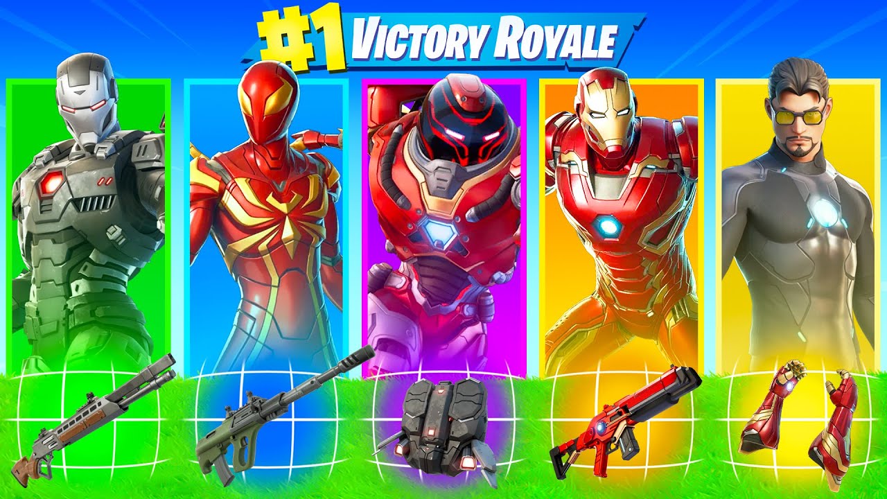 Испытание СЛУЧАЙНОГО скина *ЖЕЛЕЗНЫЙ ЧЕЛОВЕК* в Fortnite!