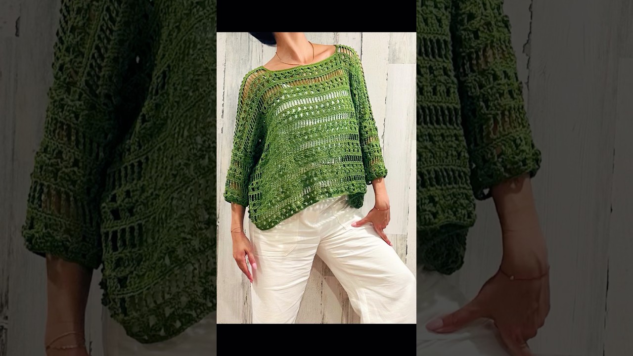 🌿BLUSA O BLUSON A #modacenter CROCHET #fashion #crochet #trending #moda #handmade