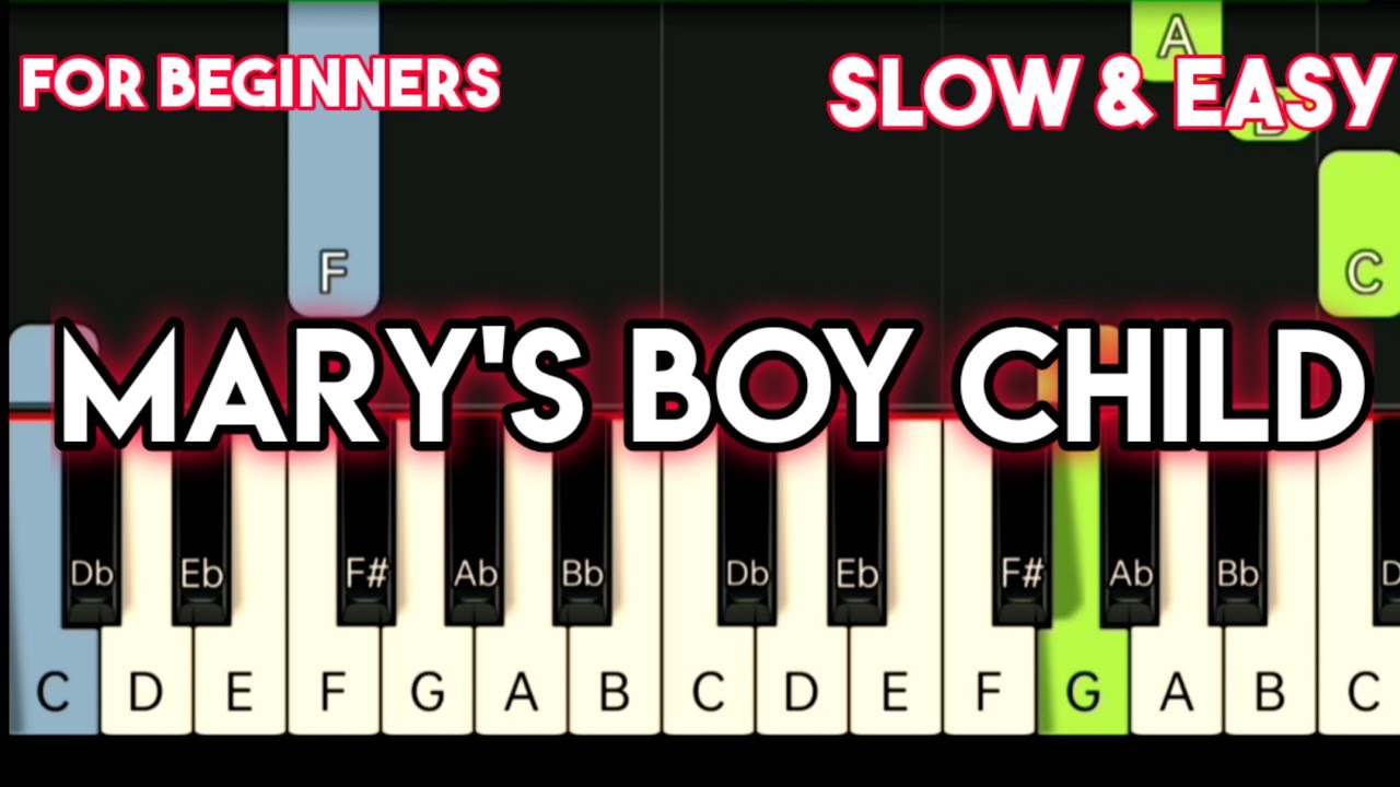 BONEY M. - MARY'S BOY CHILD | SLOW & EASY PIANO TUTORIAL