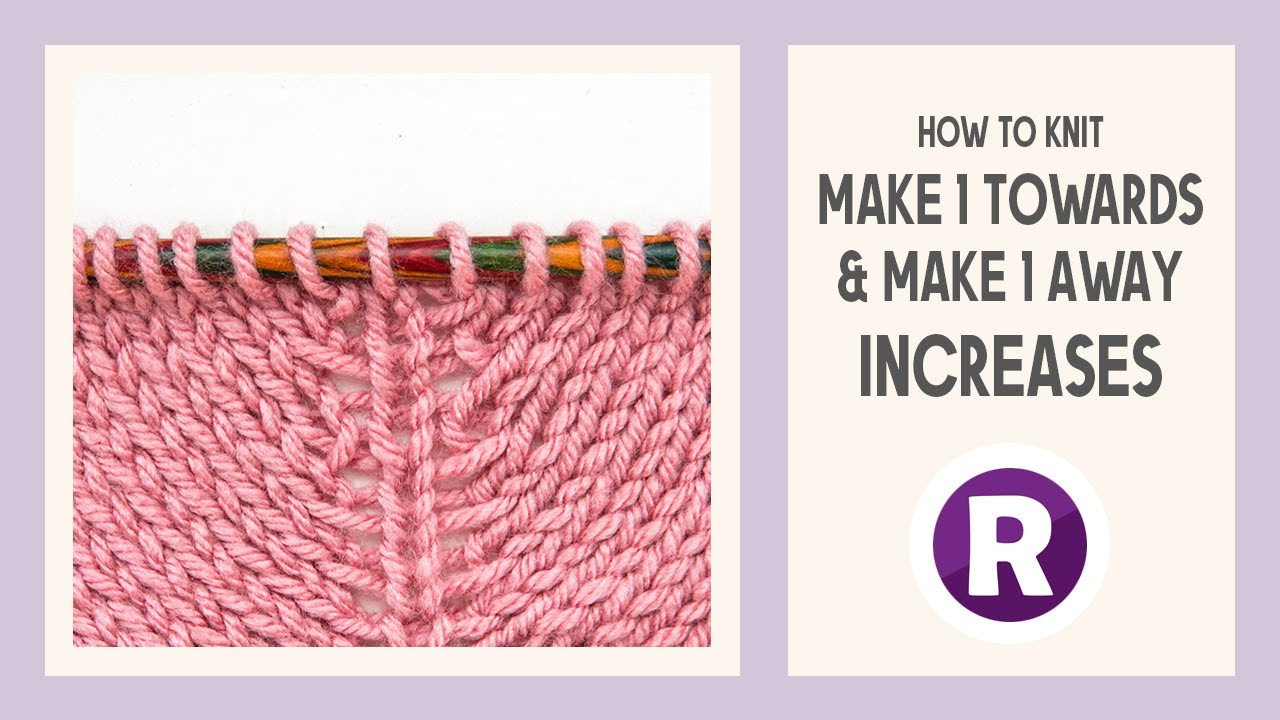 How to Knit: Make One Towards (M1T) & Make One Away (M1A) Increases | Single Increase Technique
