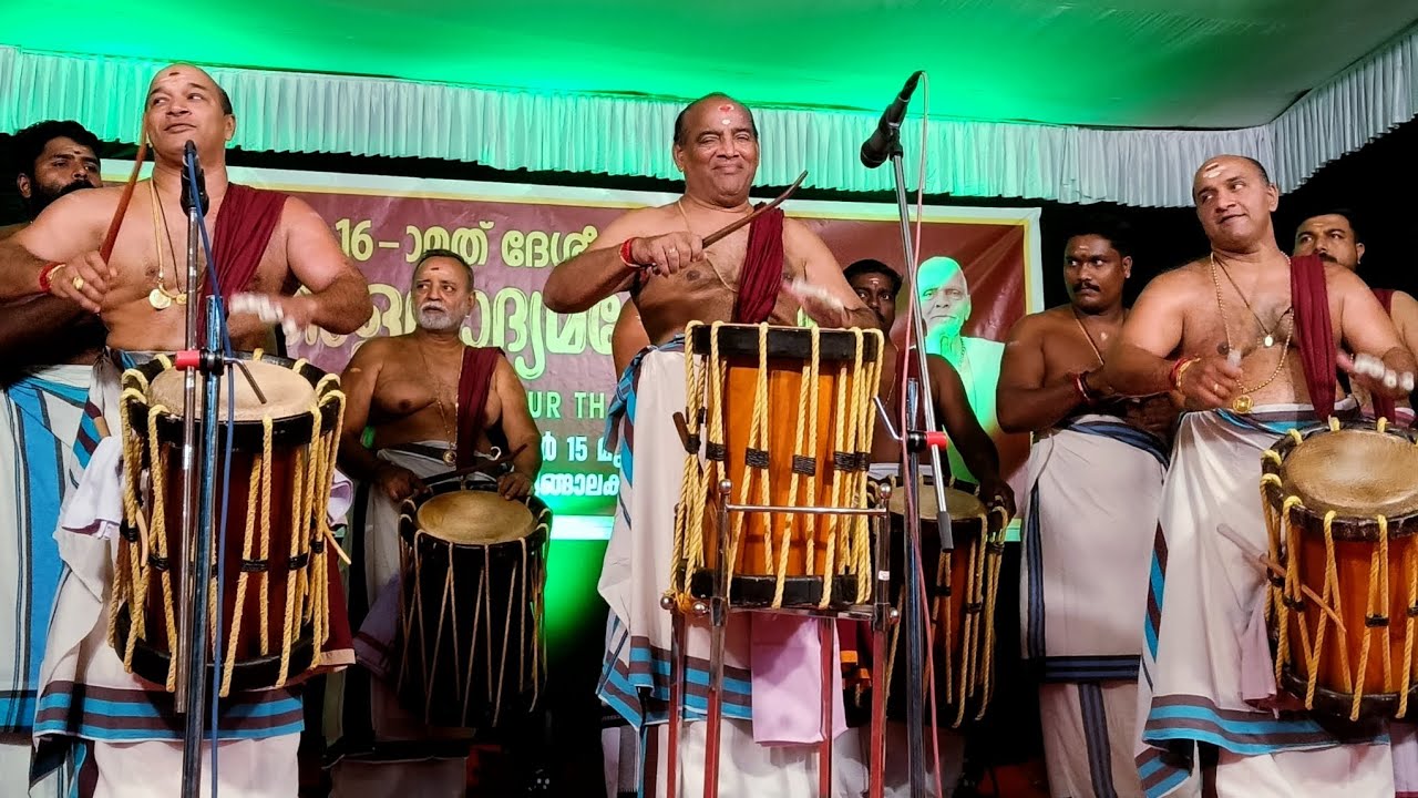 സന്ധ്യാവേല 🙏 #triplethayambaka #mattannursankarankutty #sreeraj #sreekanth #video  #koodalmanikyam 