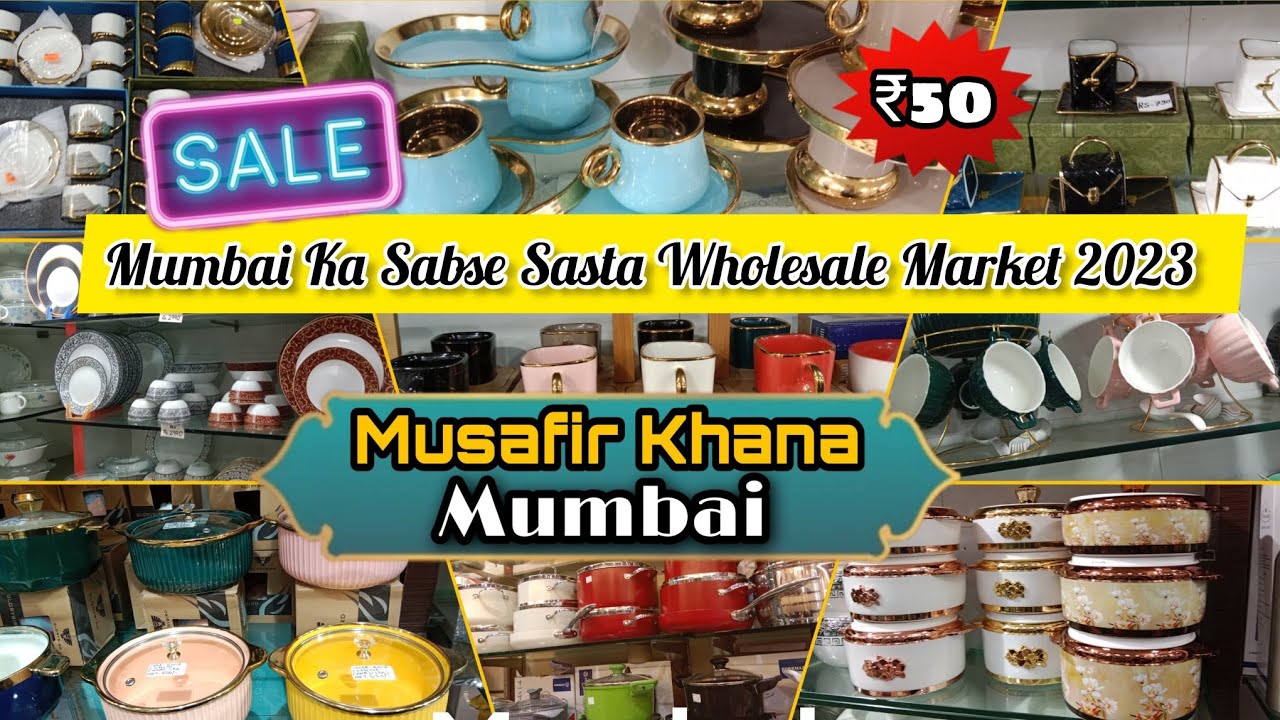 Musafir Khana Market Mumbai | Crockery Market |Mumbai Street Shopping |Cheapest Wholesale Market |
