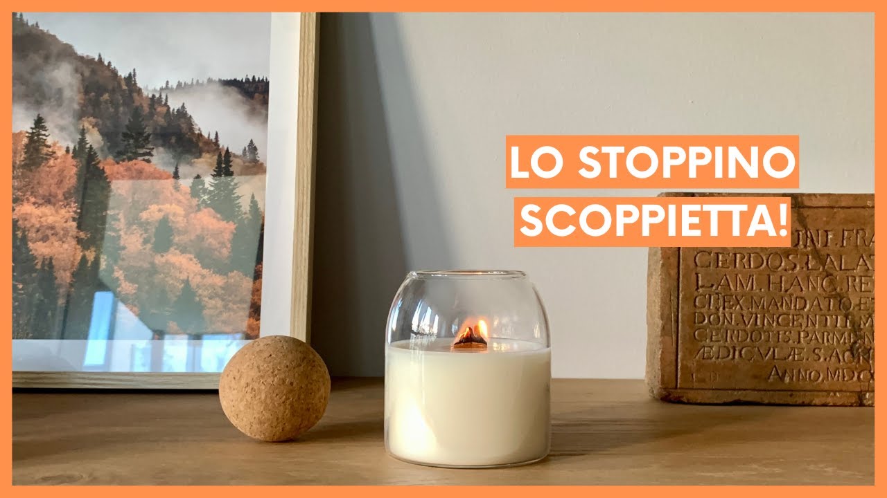 Come Fare una Candela con lo Stoppino in Legno | *Ascolta il suono che fa alla fine del video*
