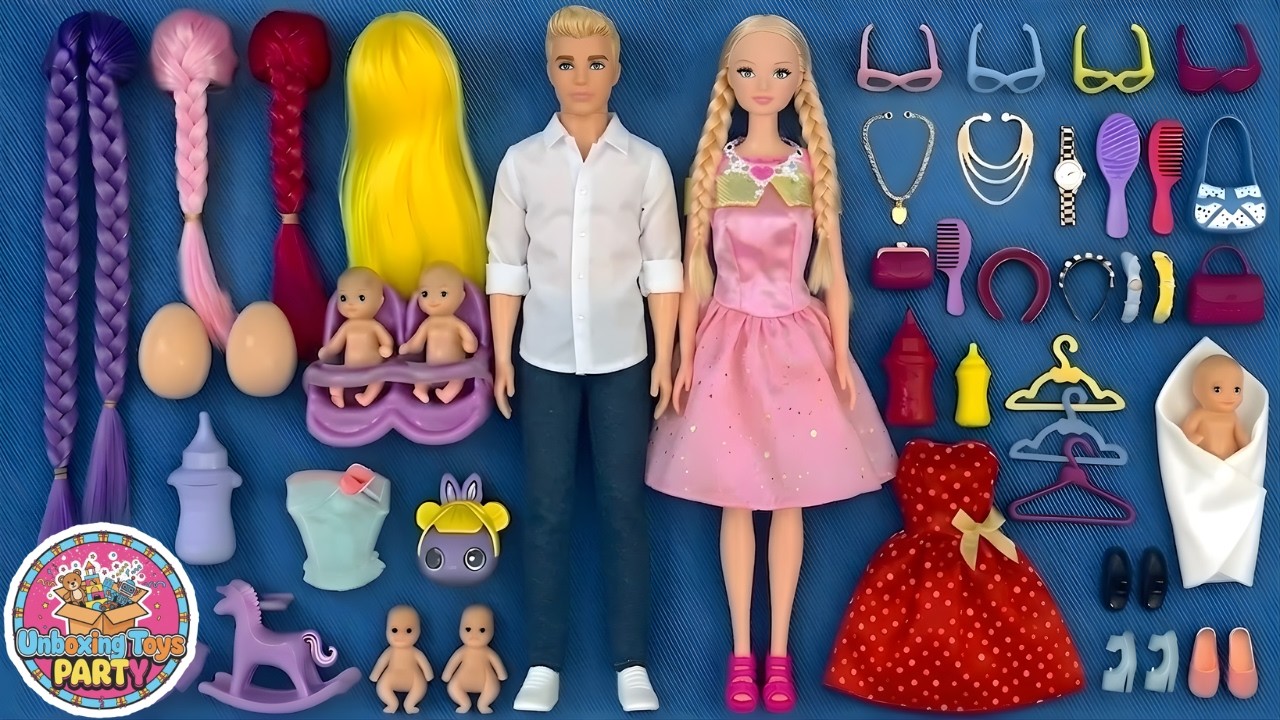 9 Minutes Satisfying With Unboxing Barbie Princess Wedding Dressup, Playset Doll ASMR | Review Toys