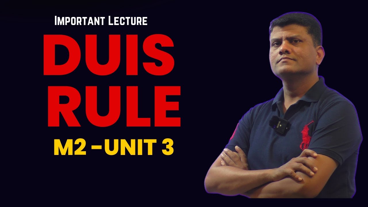 Important Lecture DUIS Rule | M2-Unit no.03 | #sppuexam #engineering #newupdate #endsemexam