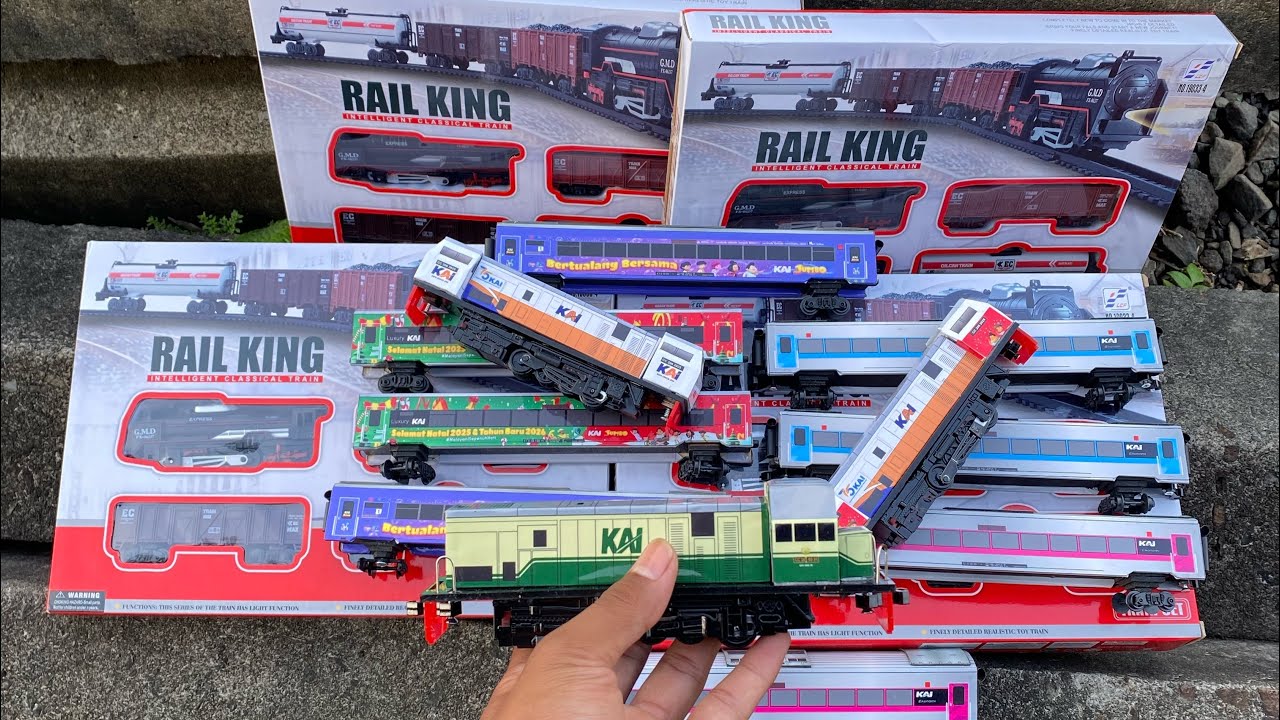 Kereta api melintas!Mulung kereta api cc201 vintage cc206 gerbong satu set kereta uap
