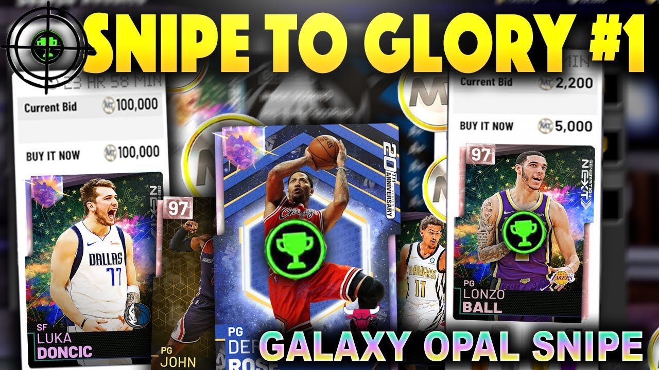 SNIPE TO GLORY #1 INSANE GALAXY OPAL SNIPE MISSED!! CRAZY PINK DIAMOND SNIPES!! NBA 2K19