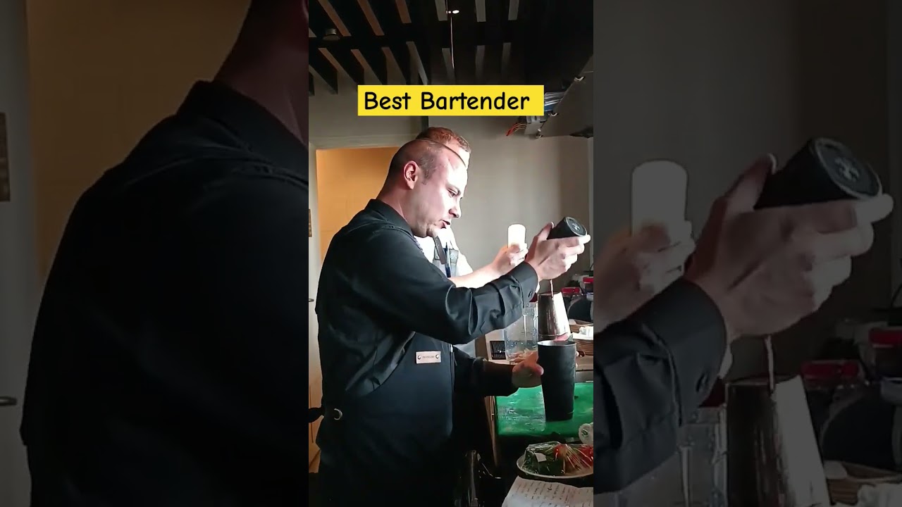 AMAZING BARTENDER SKILLS | COCKTAIL MIXING #qatar #viral #trending #shorts #bartender #cocktail