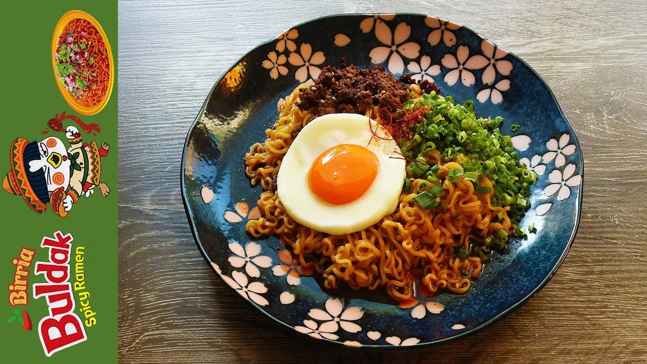Острая лапша быстрого приготовления Samyang Buldak Birria – США — Время приготовления — Эпизод 2717