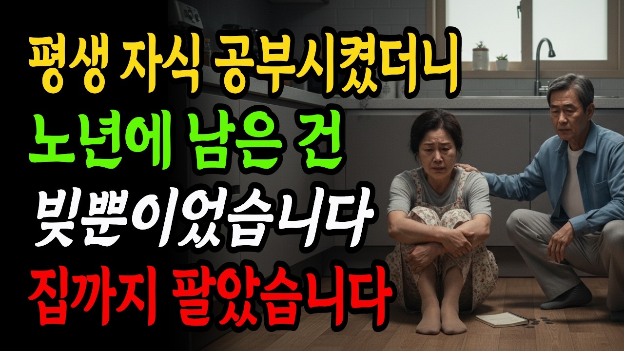자식 공부시키고 퇴직했더니 남은 건 빚뿐, 결국 평생 살던 집을 팔았습니다