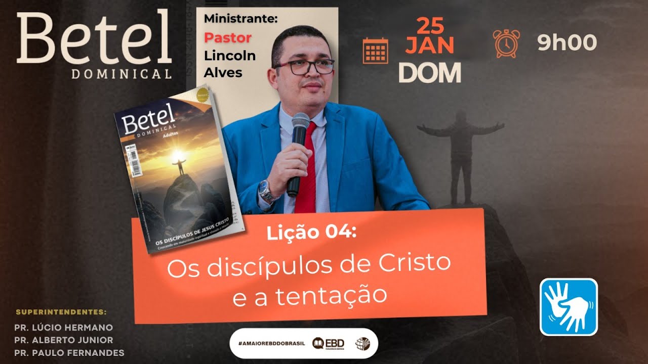 ESCOLA DOMINICAL || On line,  𝘗𝘳𝘦𝘴𝘦𝘯𝘤𝘪𝘢𝘭    -   01/02/2026    -   9:00h