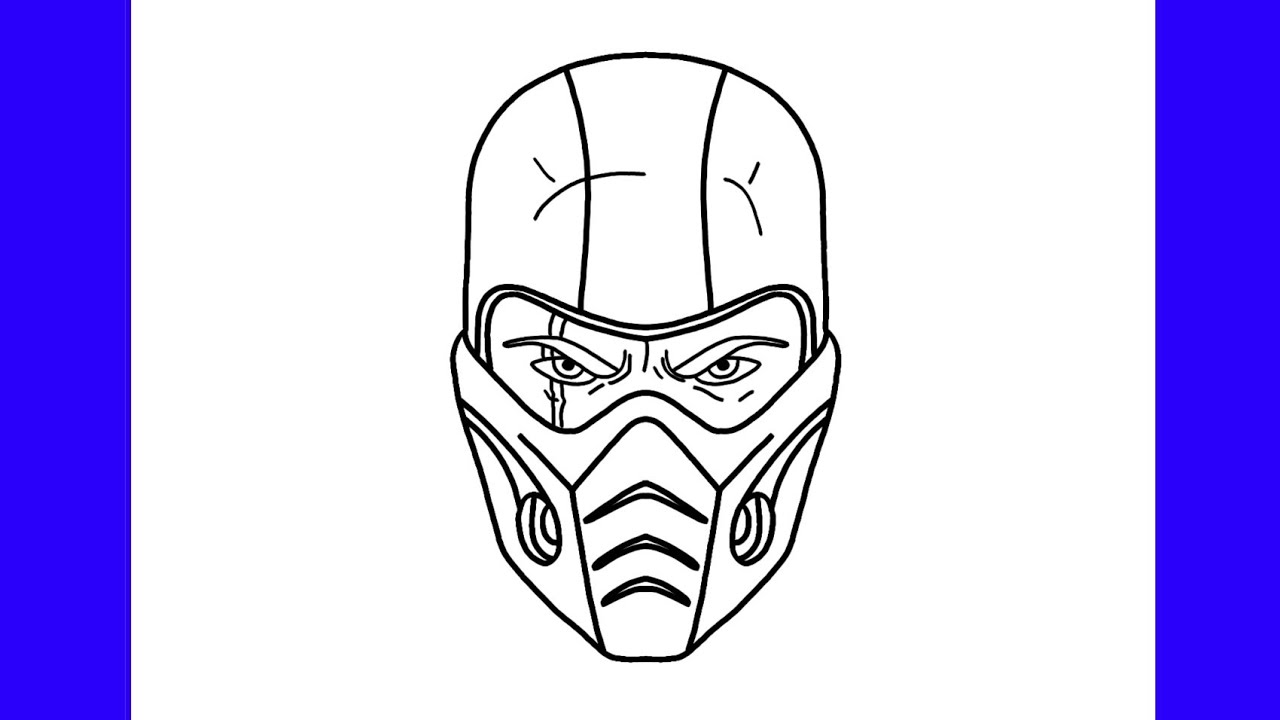 How to draw Sub Zero | Mortal Kombat | Easy Drawing | with Art by Wady
