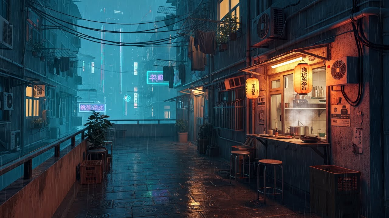 Lofi Chill Beats during a Rainy Night 🌧️ | Study, relax